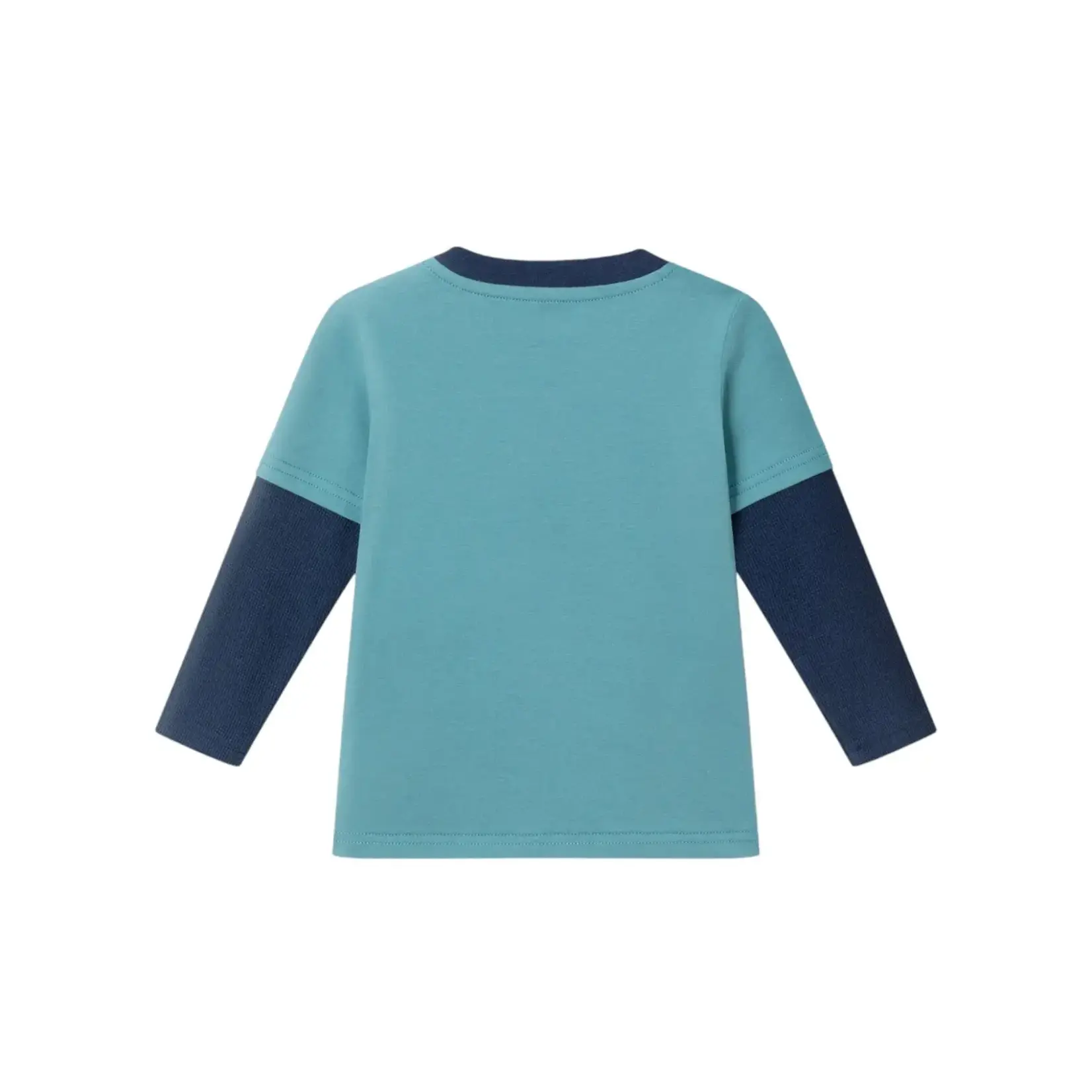 Andy & Evan Infant Jersey Twofer Tee & Terry Pants Set | Navy Blue Sports