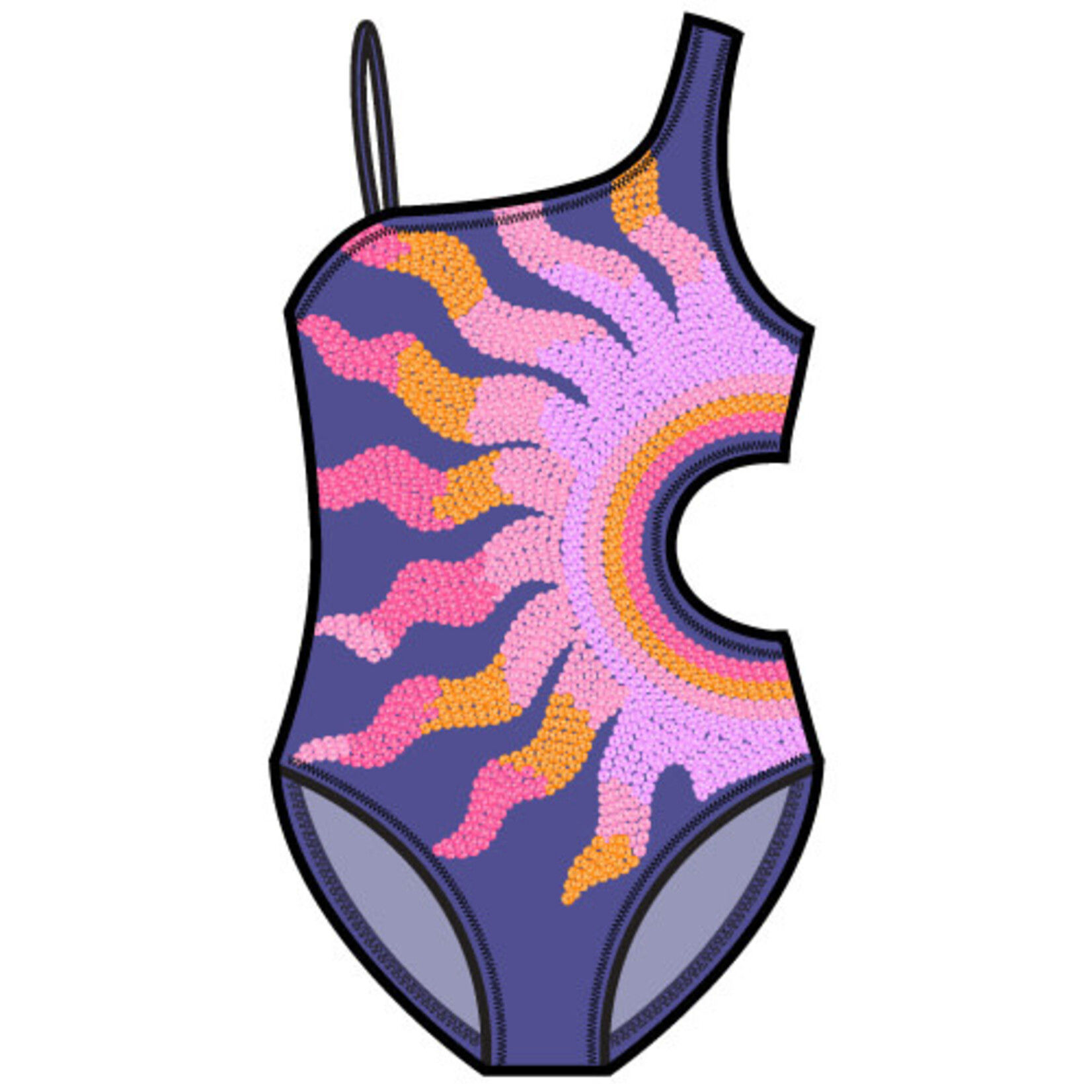 Peek Aren't You Curious One Shoulder One Piece Swimsuit