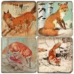 Sly Fox - Tumbled Marble Coasters Set/4