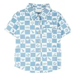 JERRY SHORT SLEEVE BUTTON UP POINT BREAK CHECKERBOARD