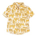 JERRY SHORT SLEEVE BUTTON UP CHEETAH
