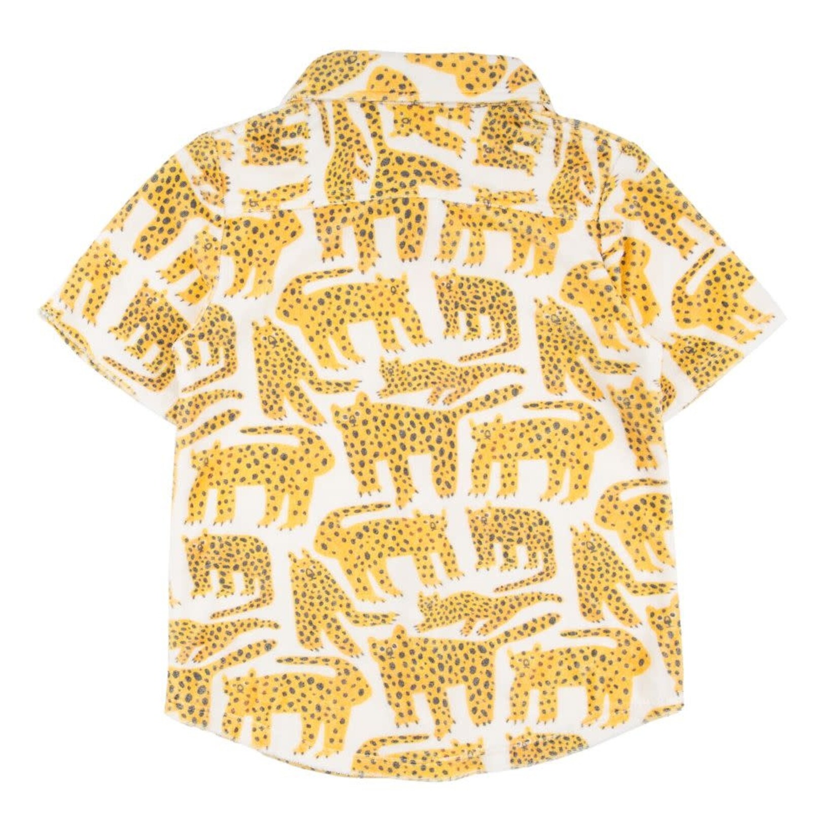 JERRY SHORT SLEEVE BUTTON UP CHEETAH