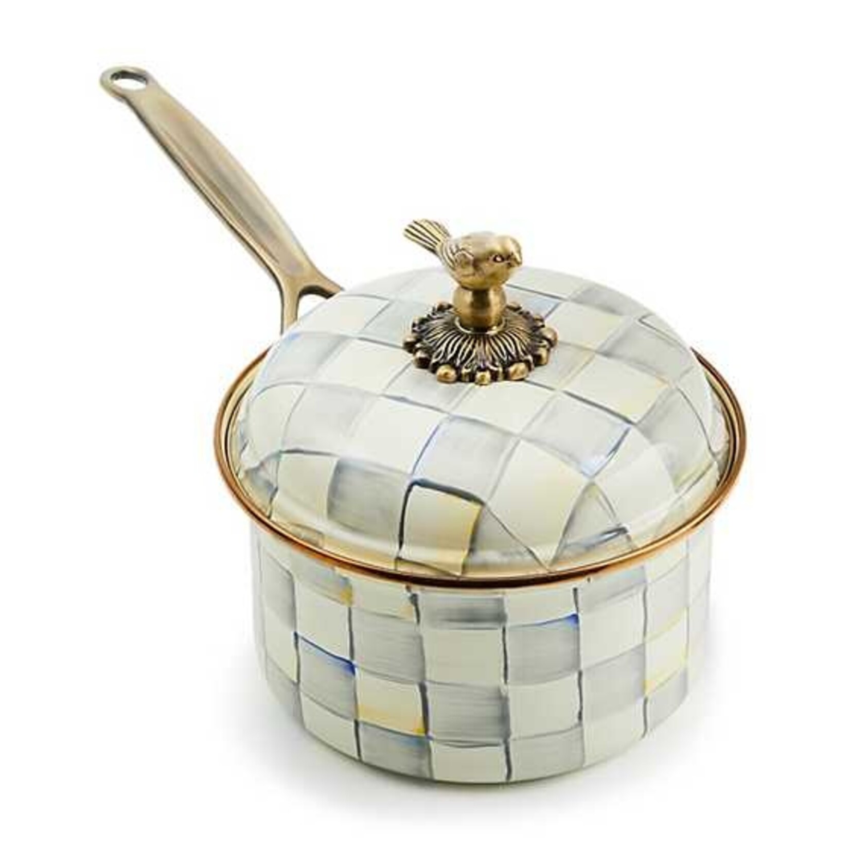 MacKenzie-Childs sterling check 2.5 qt. saucepan