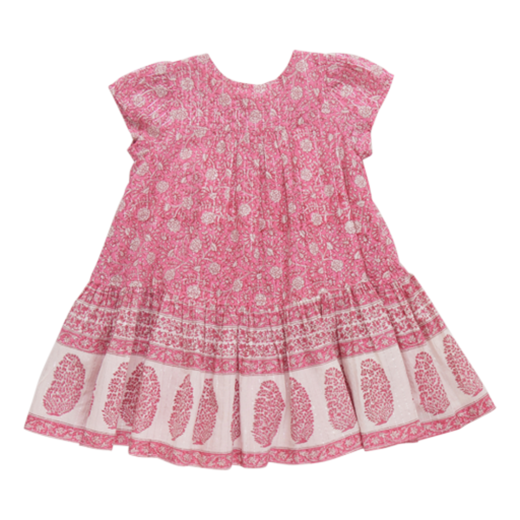 Pink Chicken girls adele dress - hot pink garden floral