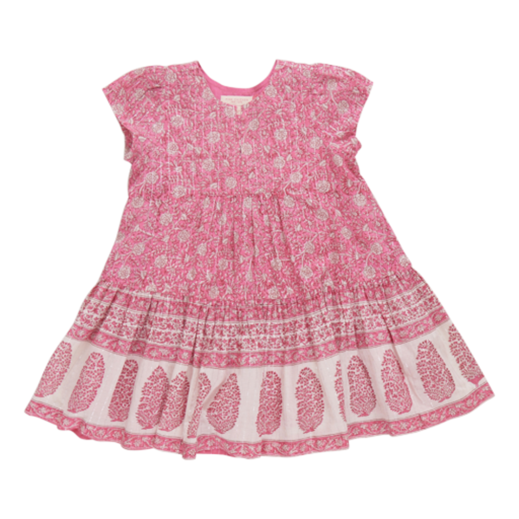 Pink Chicken girls adele dress - hot pink garden floral
