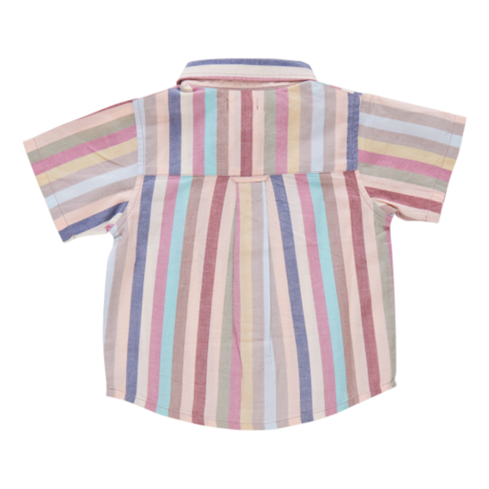 Pink Chicken boys jack shirt - multi vintage stripe