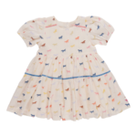 Pink Chicken girls charlie dress - multi tiny horses