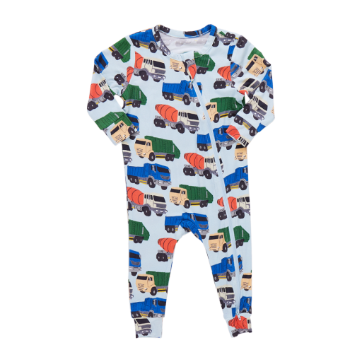 Ribbed Dump Truck and Pumpkins Romper