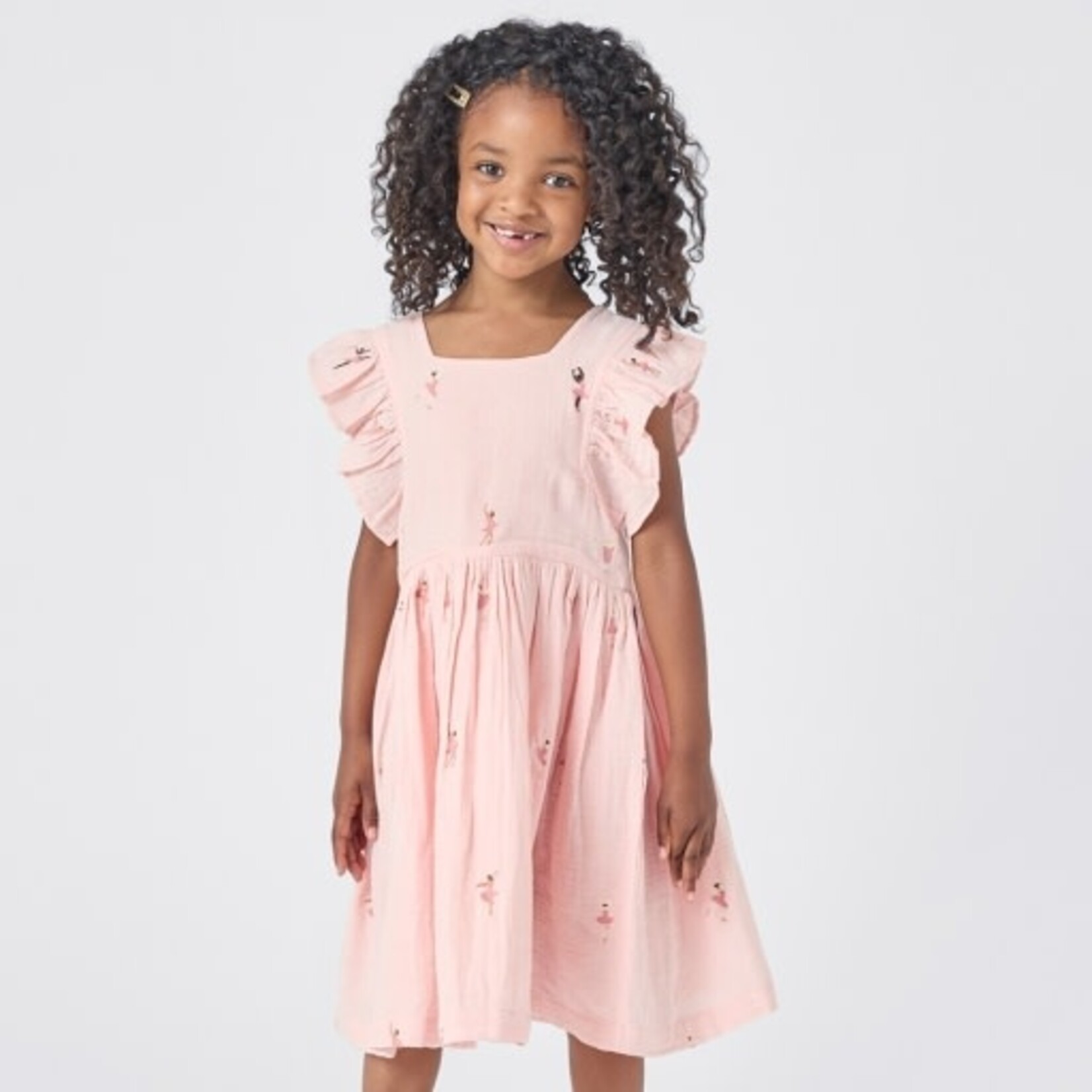 Pink Chicken girls elsie dress - ballerina embroidery
