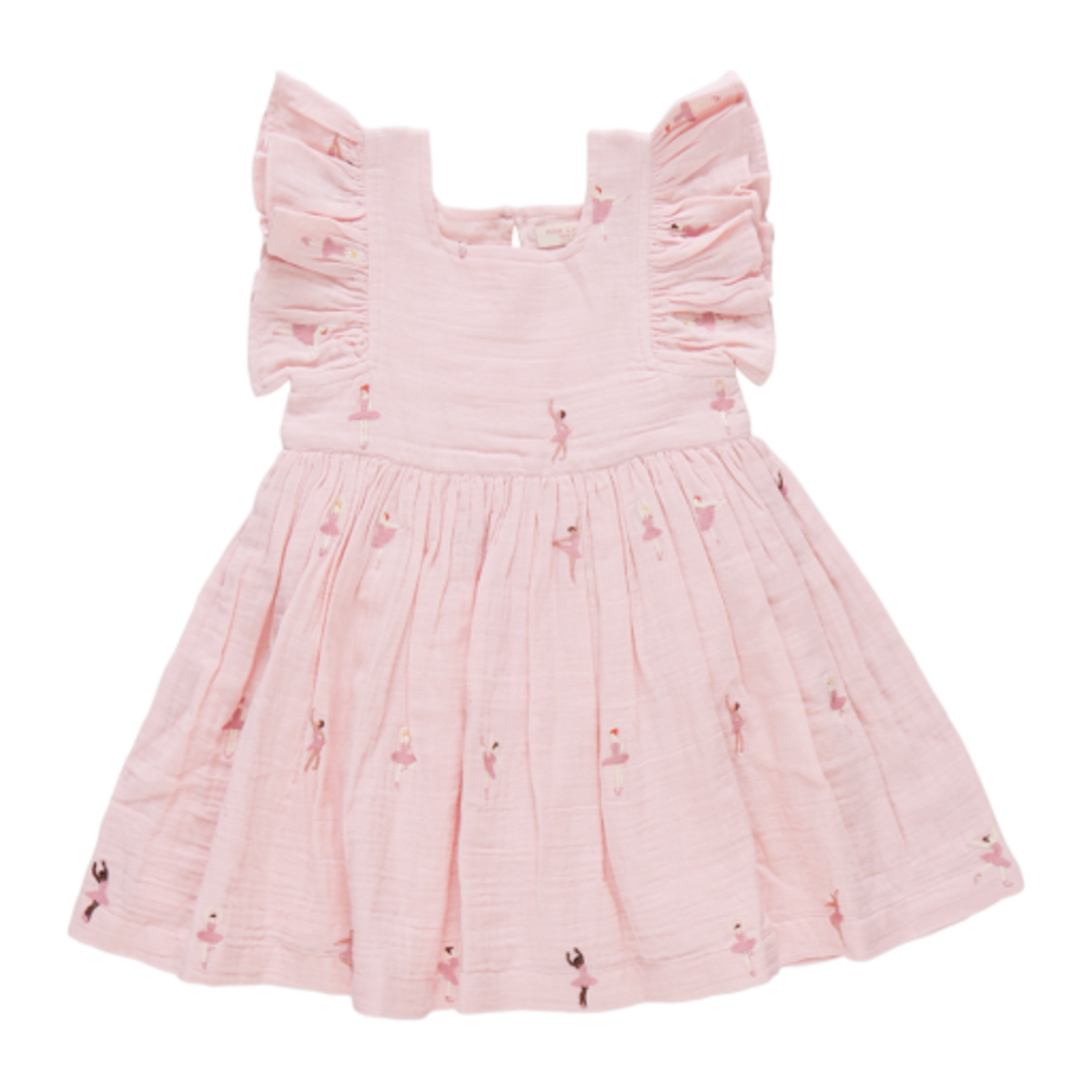 Pink Chicken girls elsie dress - ballerina embroidery