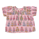 Pink Chicken girls ava top - pink flowerette