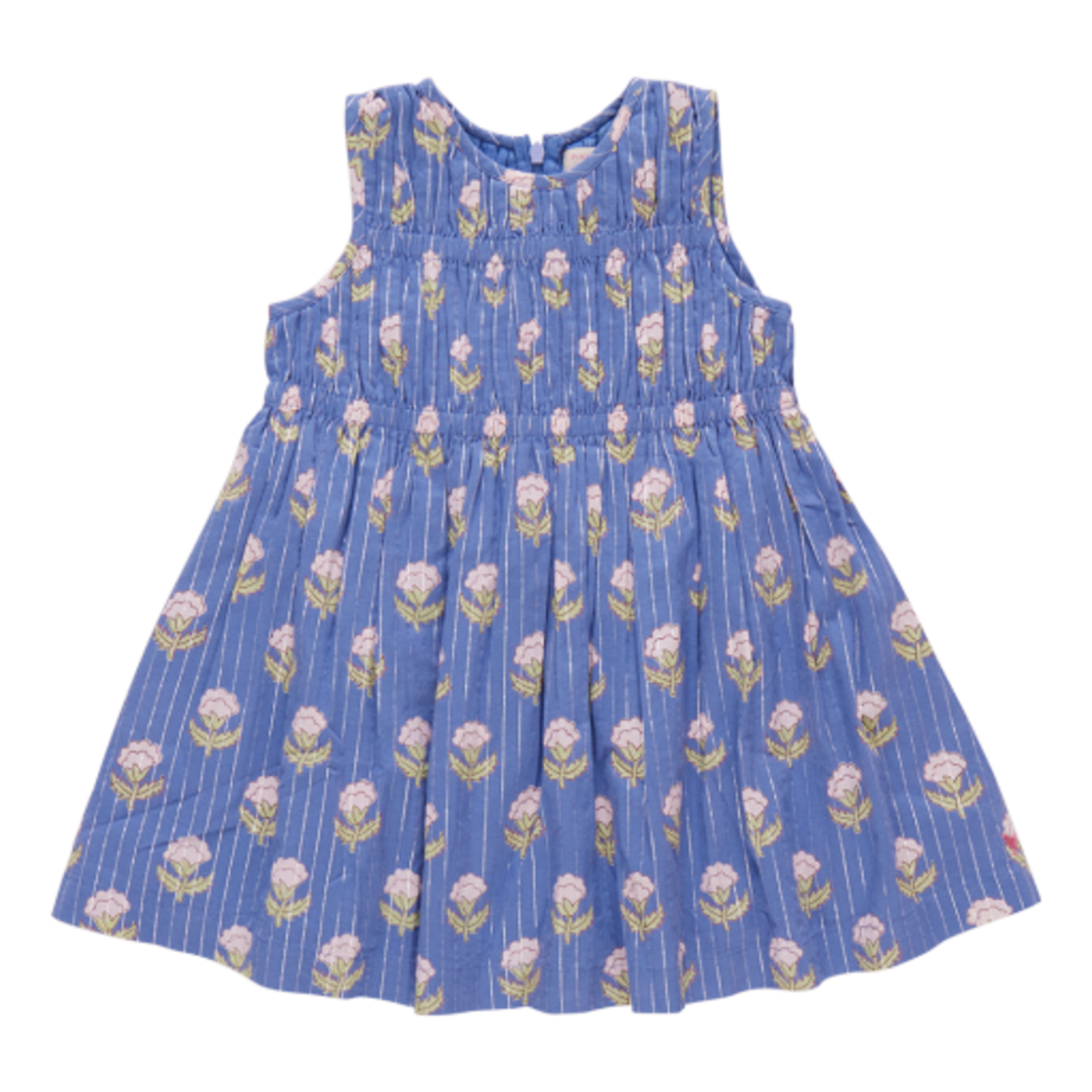 Pink Chicken girls sleeveless waverly dress - periwinkle small bud