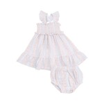 Angel Dear Ogee Floral Smocked Ruffle Sundress & Diaper Cover