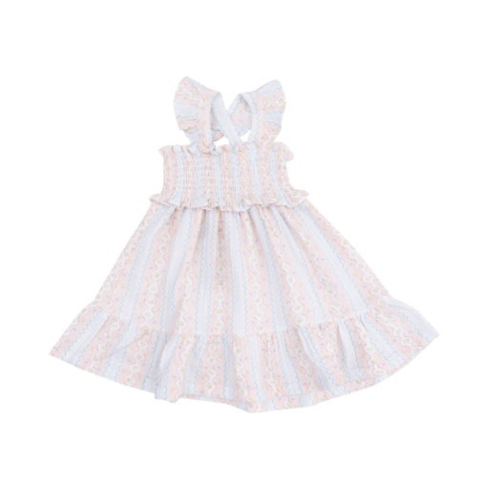 Angel Dear Ogee Floral Smocked Ruffle Sundress & Diaper Cover