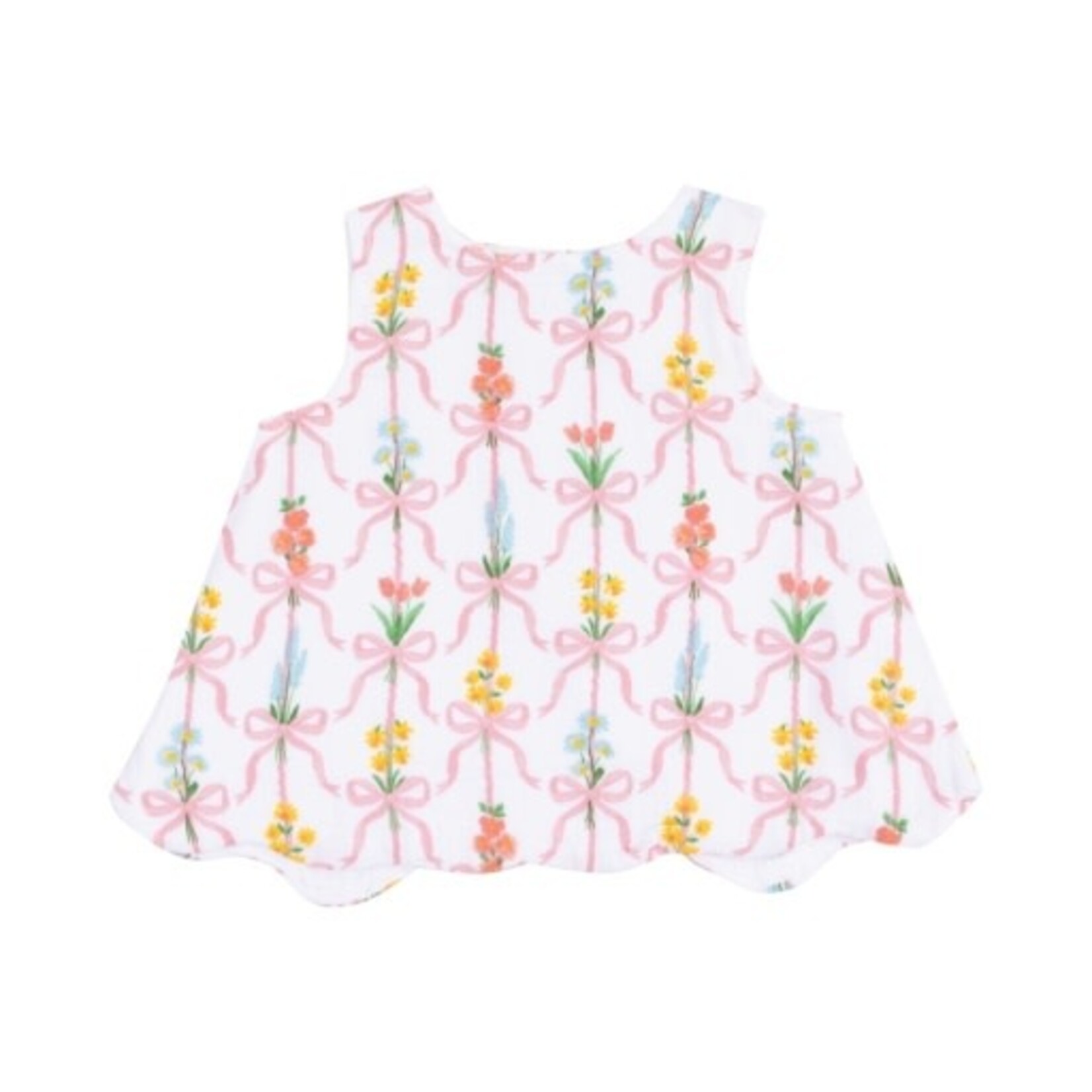 Angel Dear Ribbon Bouquets Scallop Open Back Top w/ Bloomer