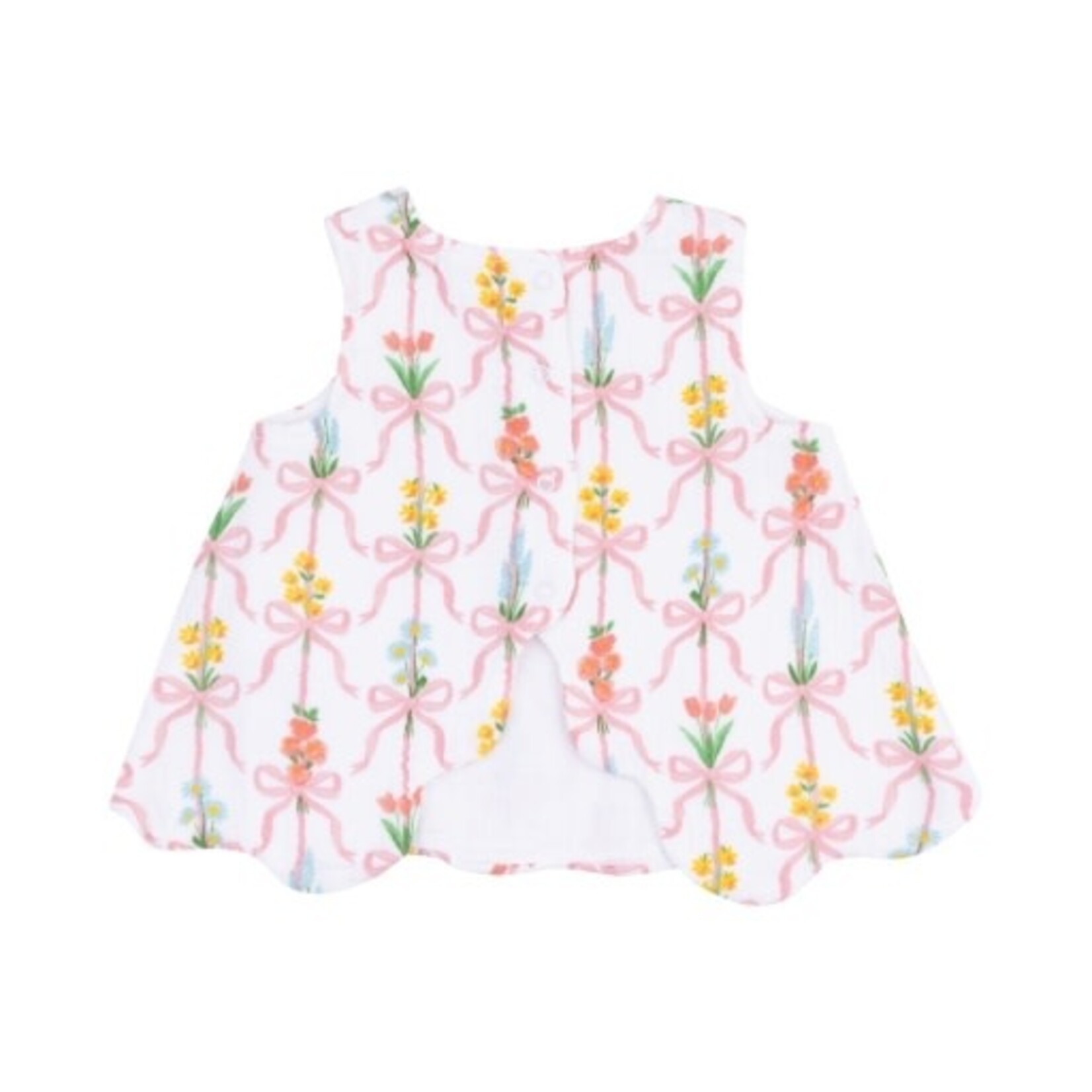 Angel Dear Ribbon Bouquets Scallop Open Back Top w/ Bloomer