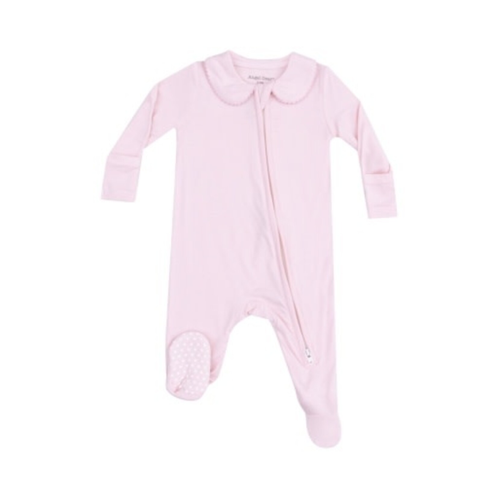 Angel Dear Solid Classic Pink Peter Pan 2 Way Zipper Footie