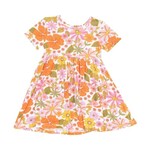 Angel Dear Boho Beachy Floral S/S Twirly Dress