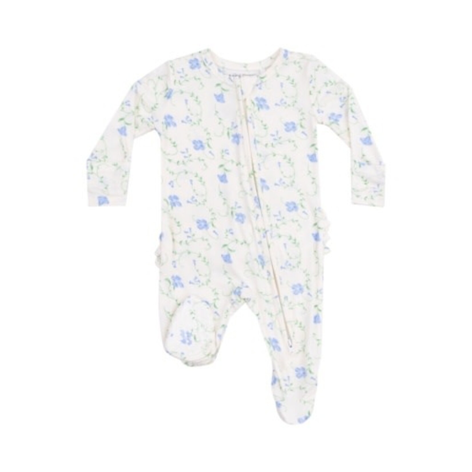 Angel Dear Sweet Vines 2 Way Ruffle Zipper Footie