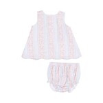 Angel Dear Ogee Floral Scallop Open-Back Top and Bloomer