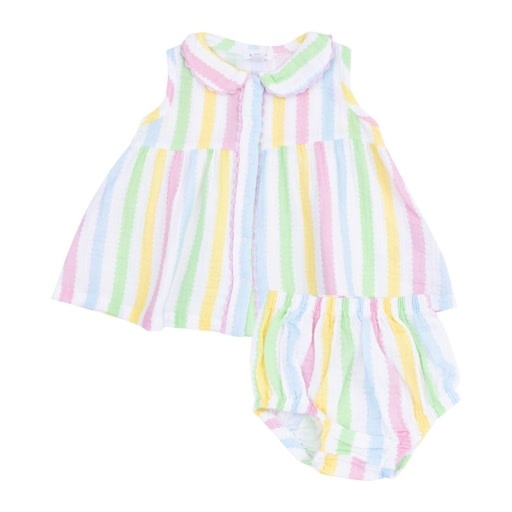 Angelic Pertty Ric Rac Angel Dear Ric Rac Stripe The Jill- Peter Pan Button Front Dress w/ Ric ...