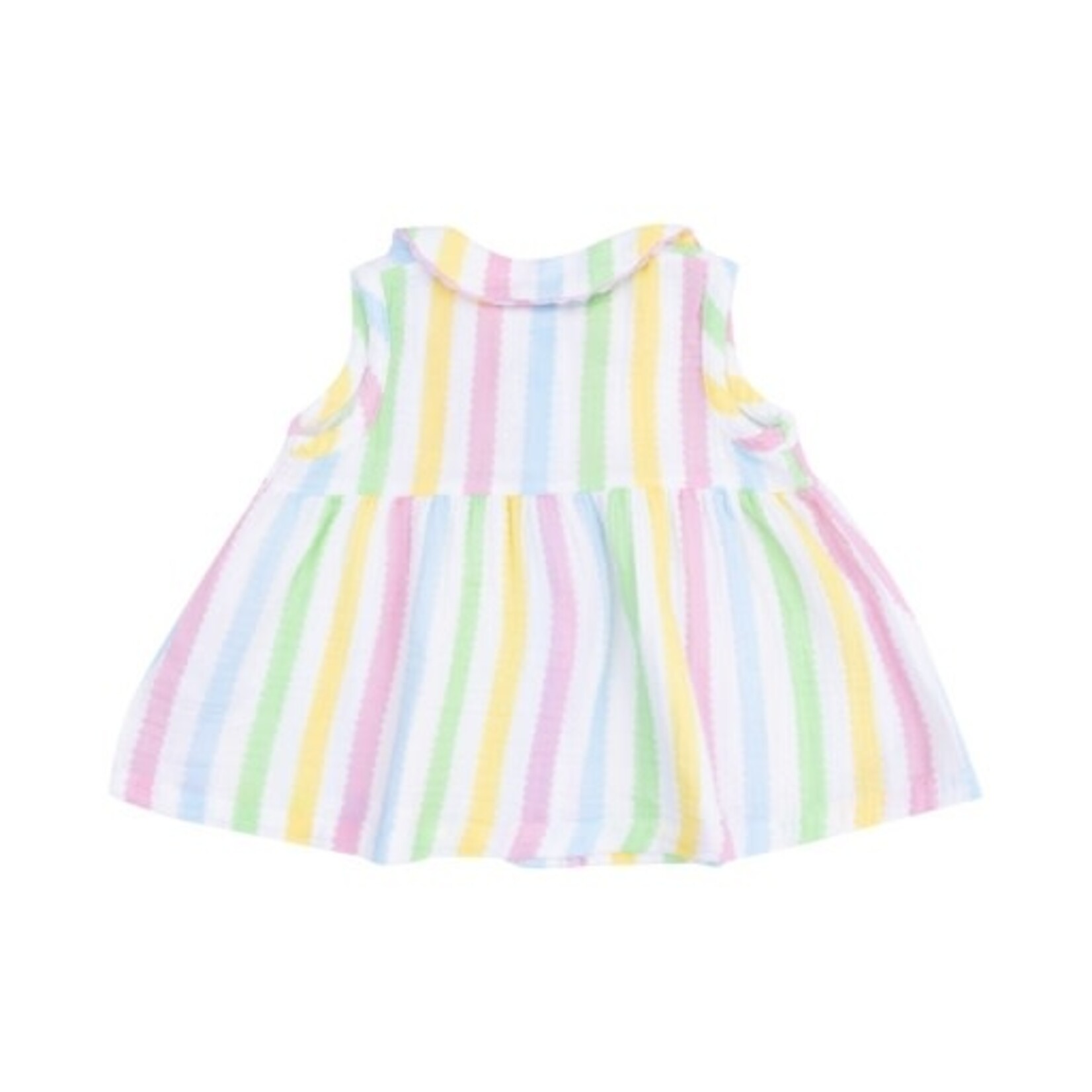Angel Dear Ric Rac Stripe The Jill- Peter Pan Button Front Dress w/ Ric Rac Trim and DC