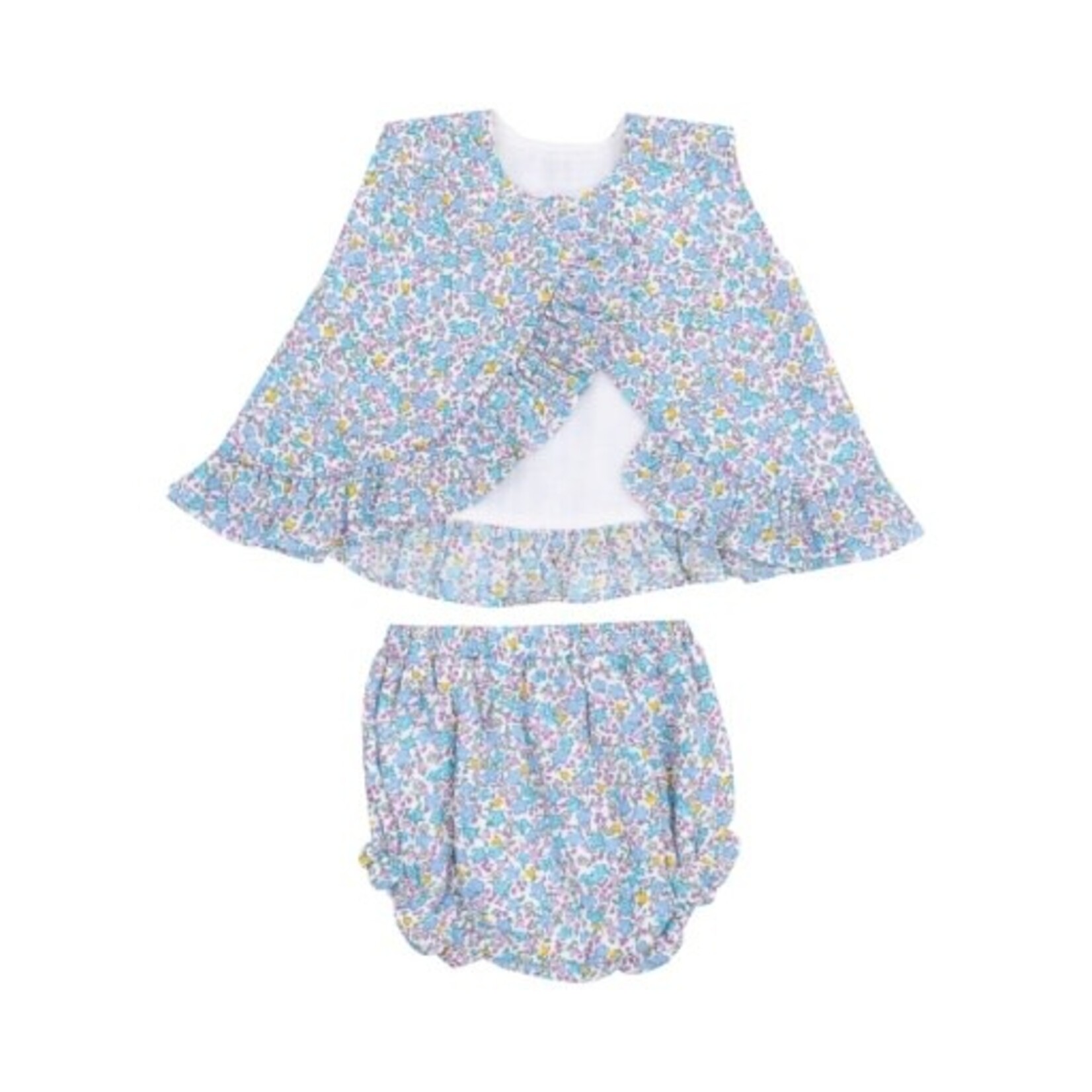 Angel Dear Flowers and Berries Ruffle Back Top & Bloomer