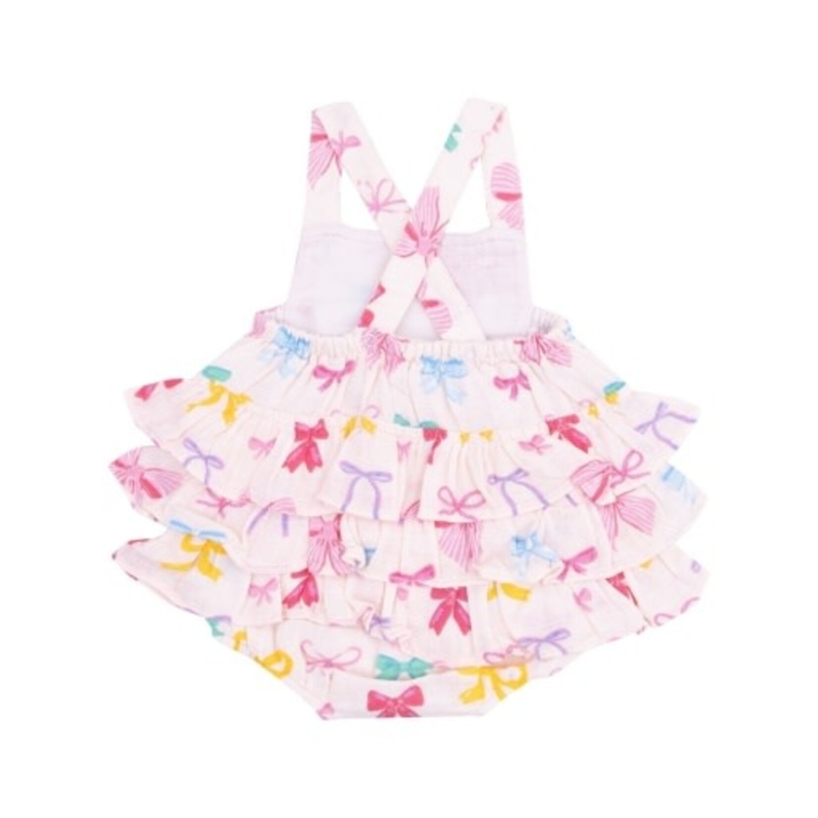 Angel Dear Colorful Bows Ruffle Sunsuit