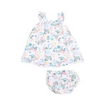 Angel Dear Narwhal Floral Sundress & Diaper Cover