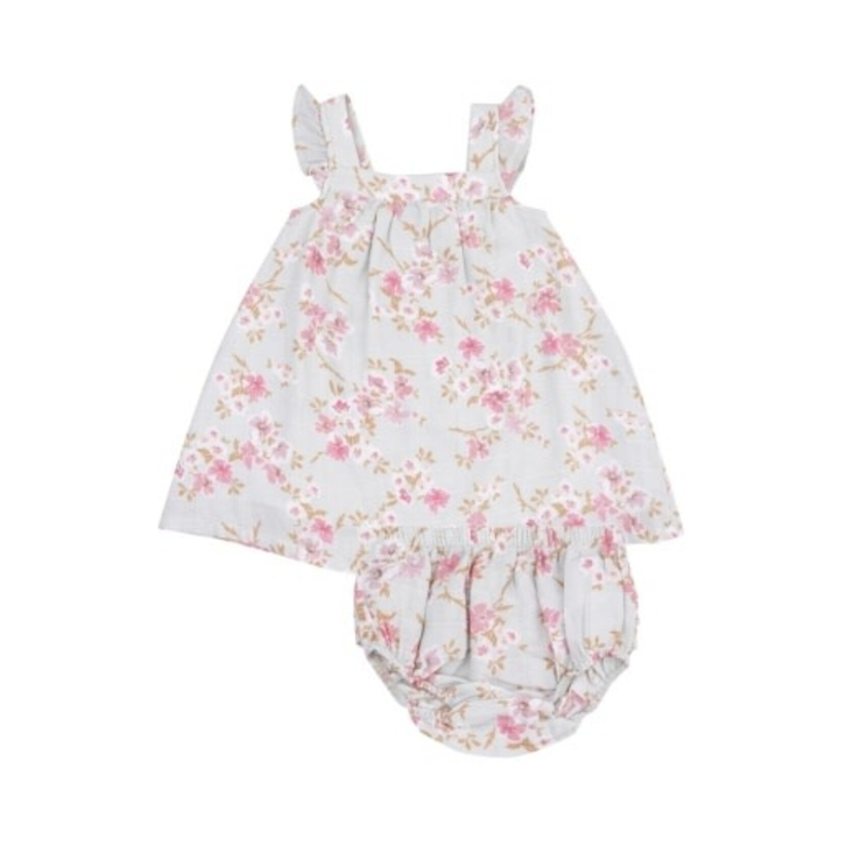 Angel Dear Pink Phlox Floral Sundress & Diaper Cover