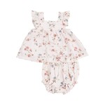 Angel Dear Climbing Roses Pinafore & High Waisted Diaper Cover