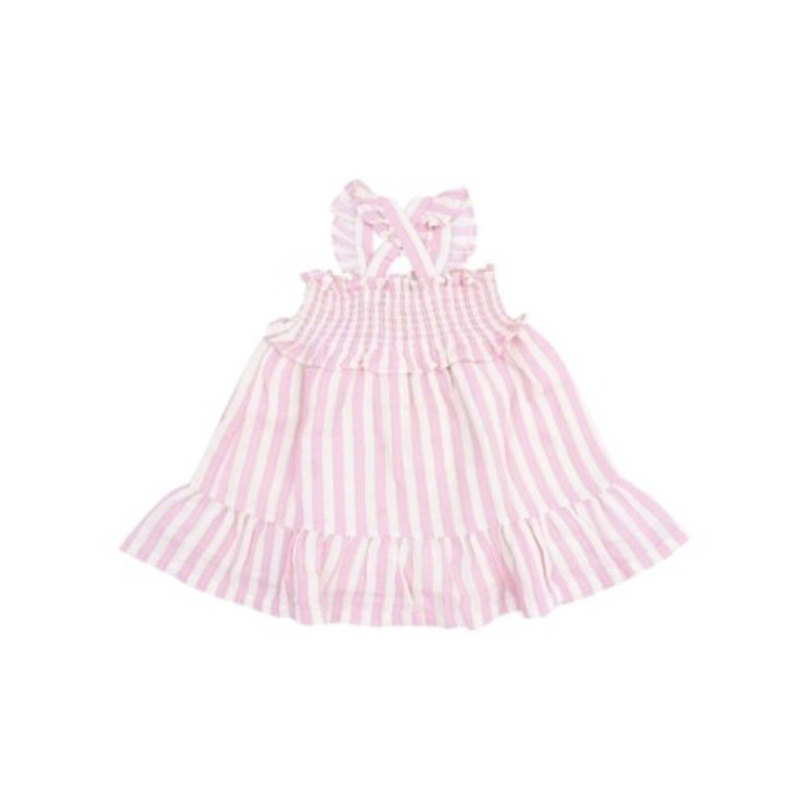 Angel Dear Candy Stripe Smocked Ruffle Sundress & Diaper Cover