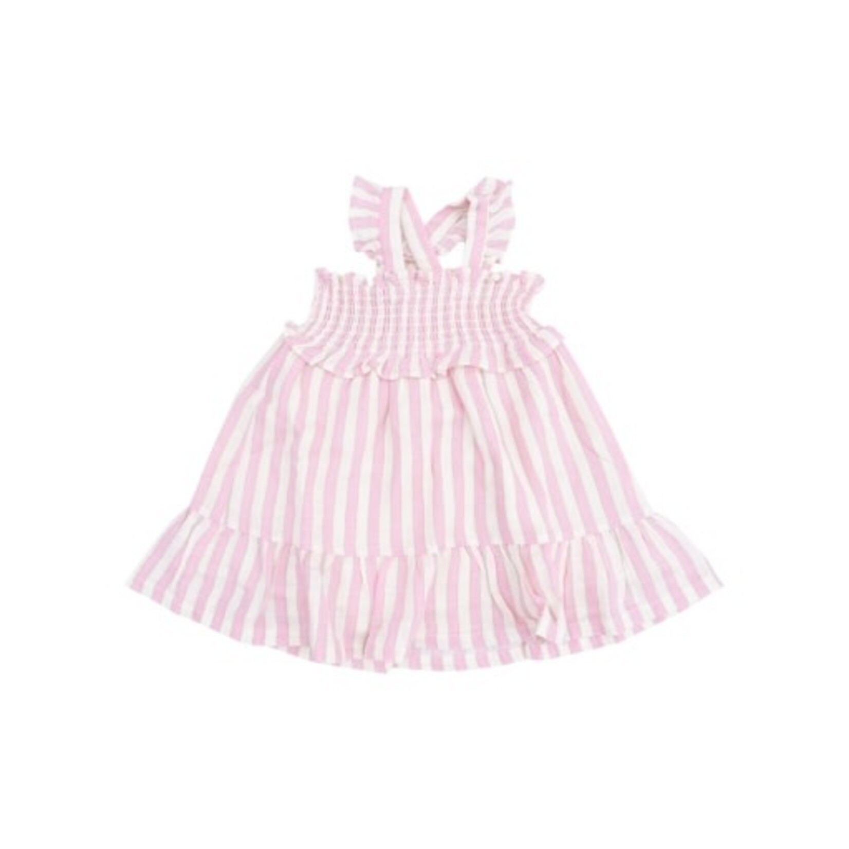 Angel Dear Candy Stripe Smocked Ruffle Sundress & Diaper Cover