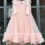 La Olivia Kids Demelza Tulle Dress Pink