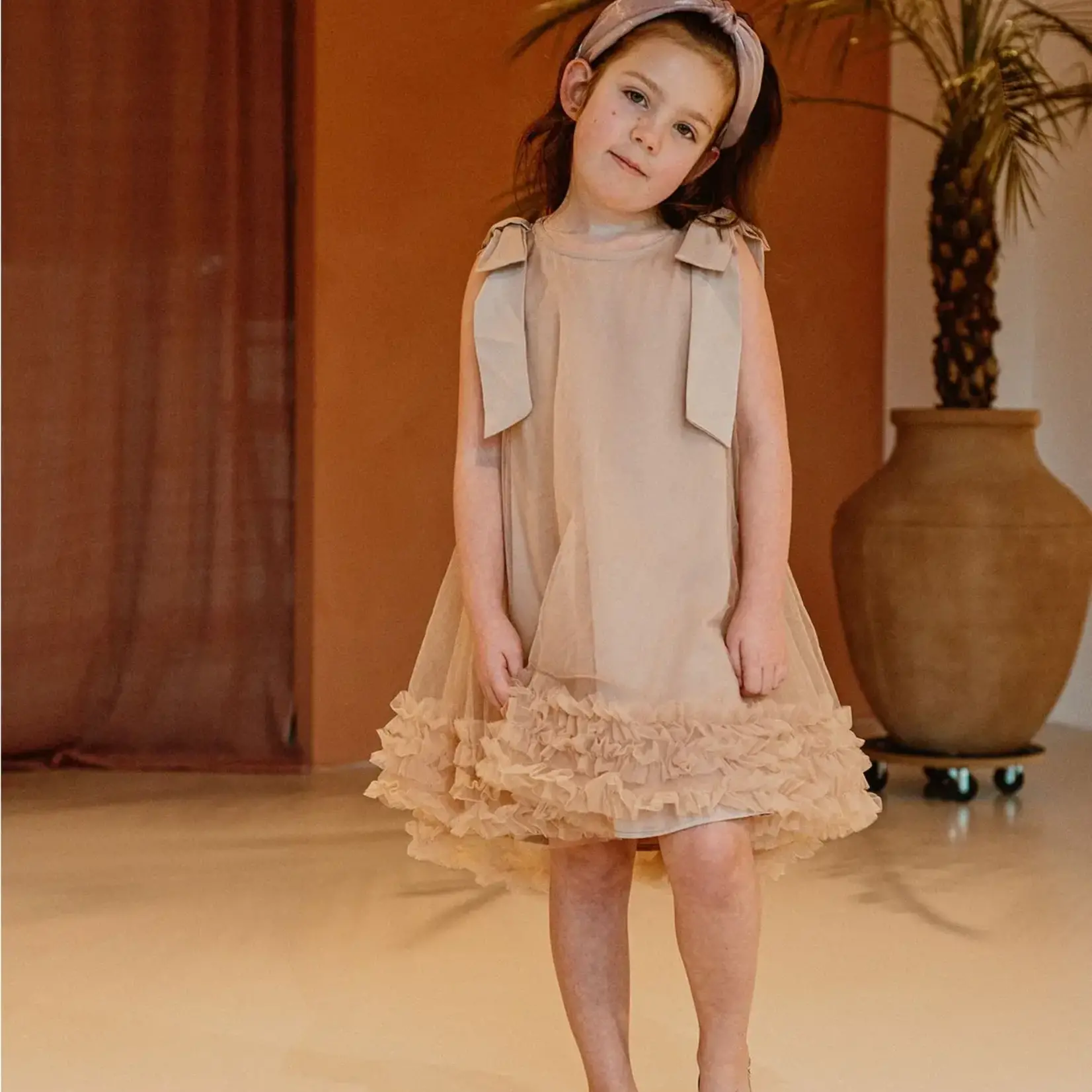 La Olivia Kids Demelza Tulle Dress Pink