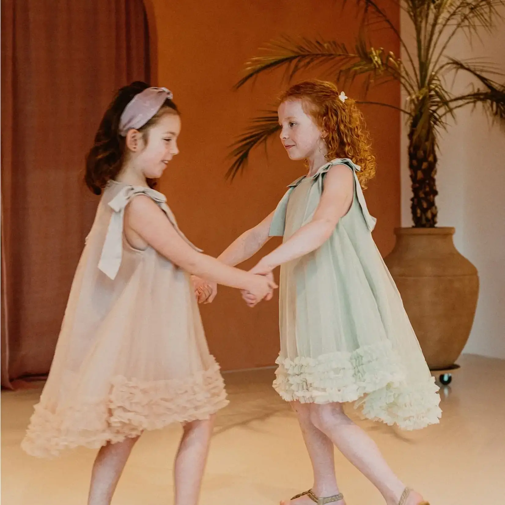 La Olivia Kids Demelza Tulle Dress Pink