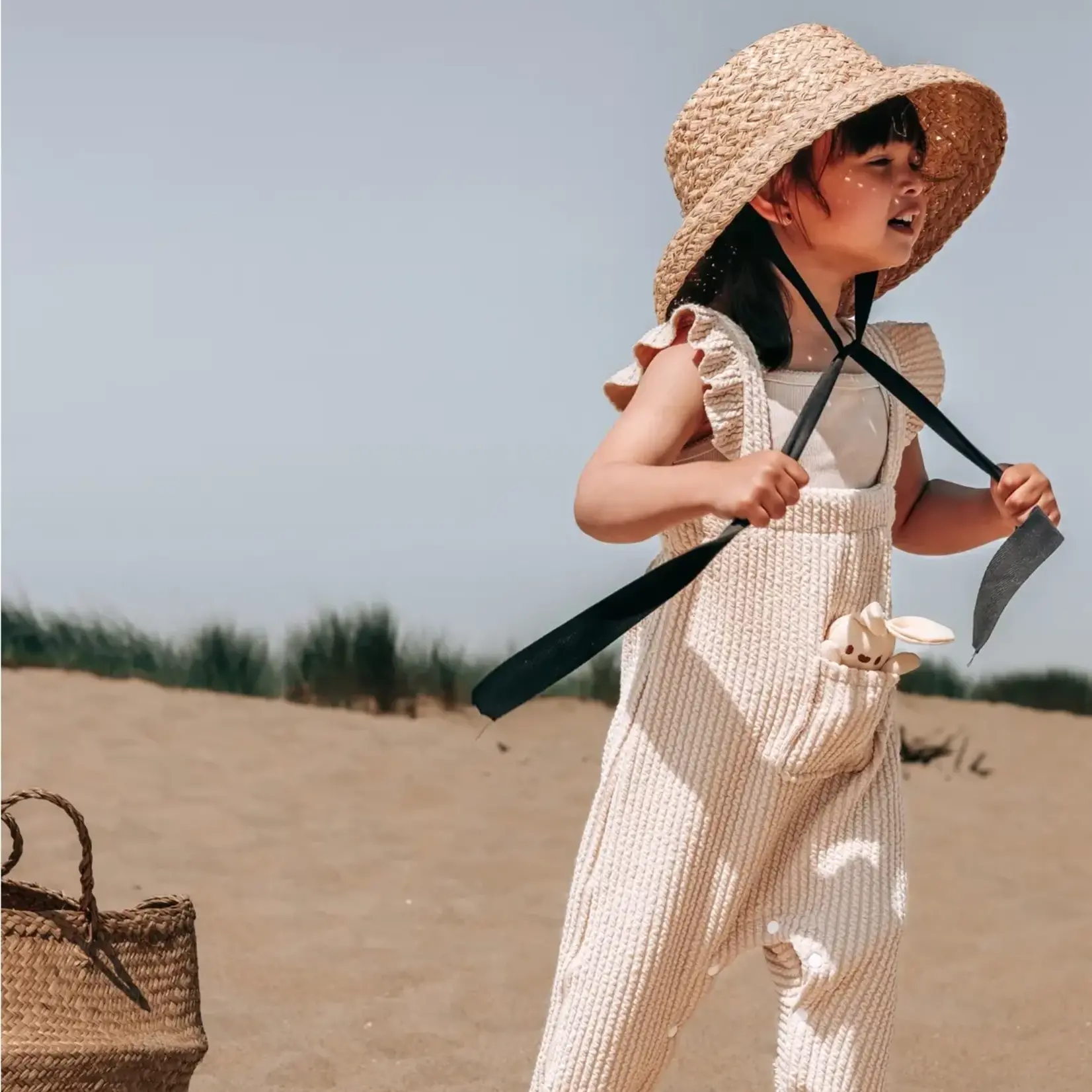 La Olivia Kids Lou Raffia Hat