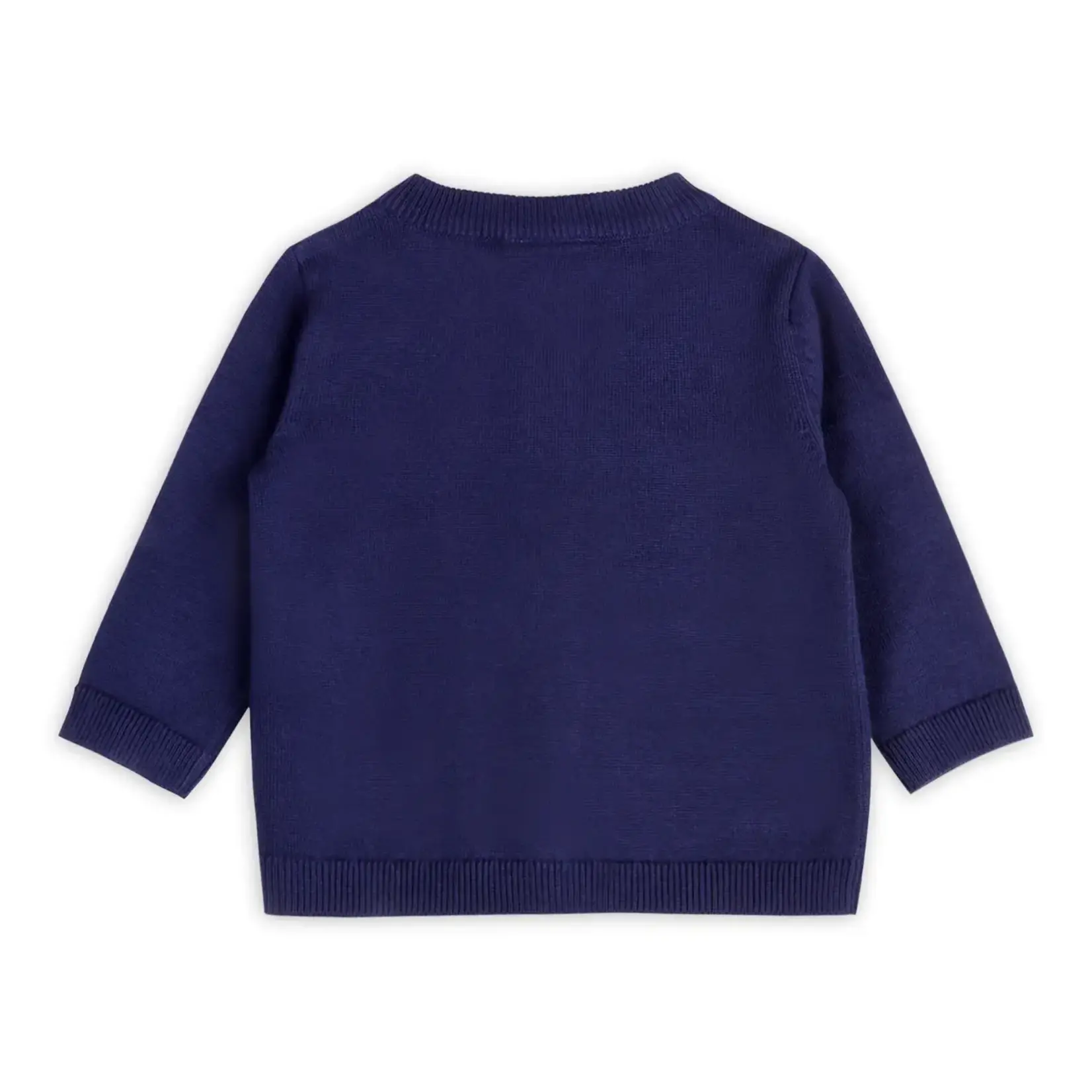 Viverano Organics Dog Pocket Embroidered Sweater Knit Baby Cardigan