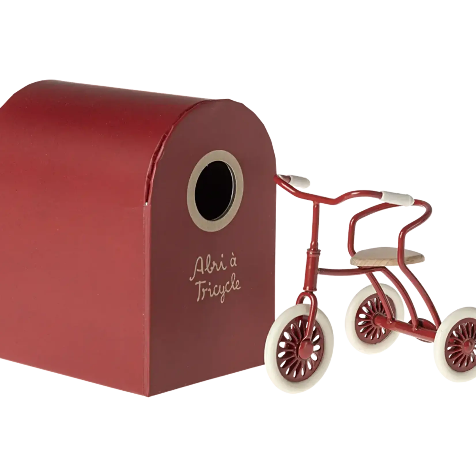 Maileg USA Abri à tricycle, Mouse - Red