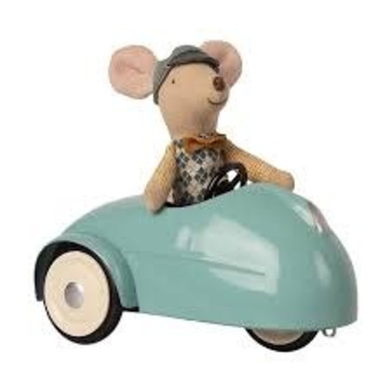 Maileg USA Mouse car- Light blue