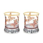 MacKenzie-Childs Butterfly Hill Tumbler Glass, Set of 2