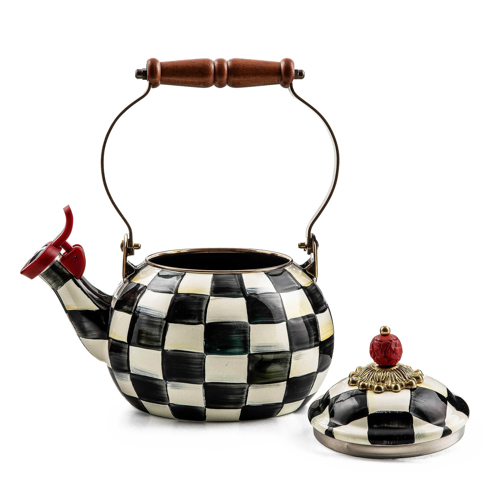 MacKenzie-Childs Courtly Check Whistling Tea Kettle