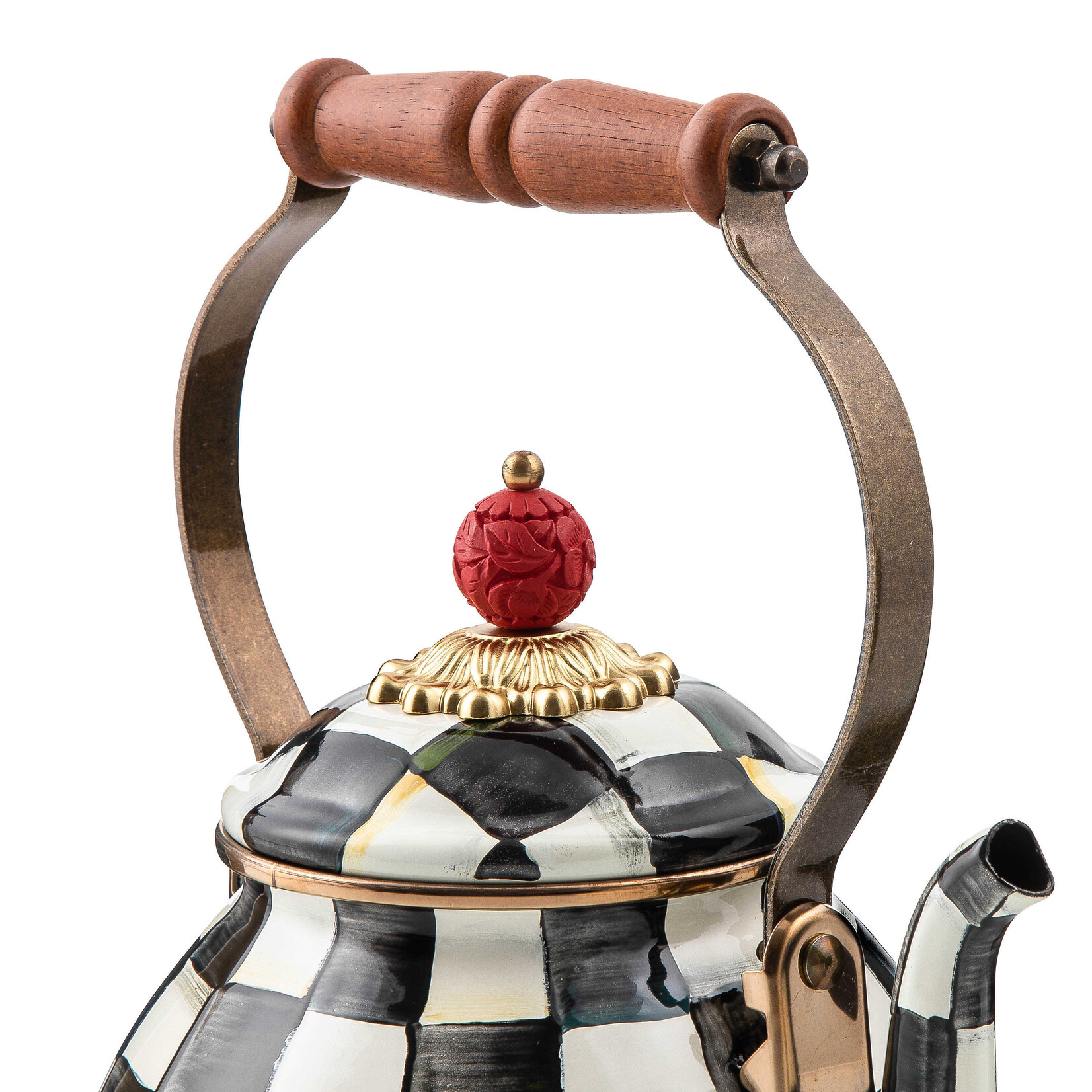 MacKenzie-Childs Courtly Check 2 Quart Tea Kettle