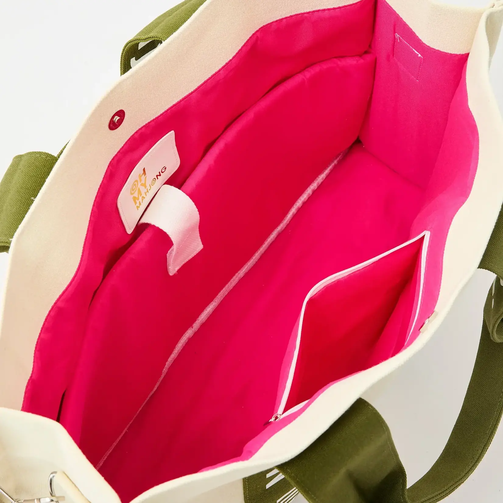 Oh My Mahjong Olive Mahj It All Bag