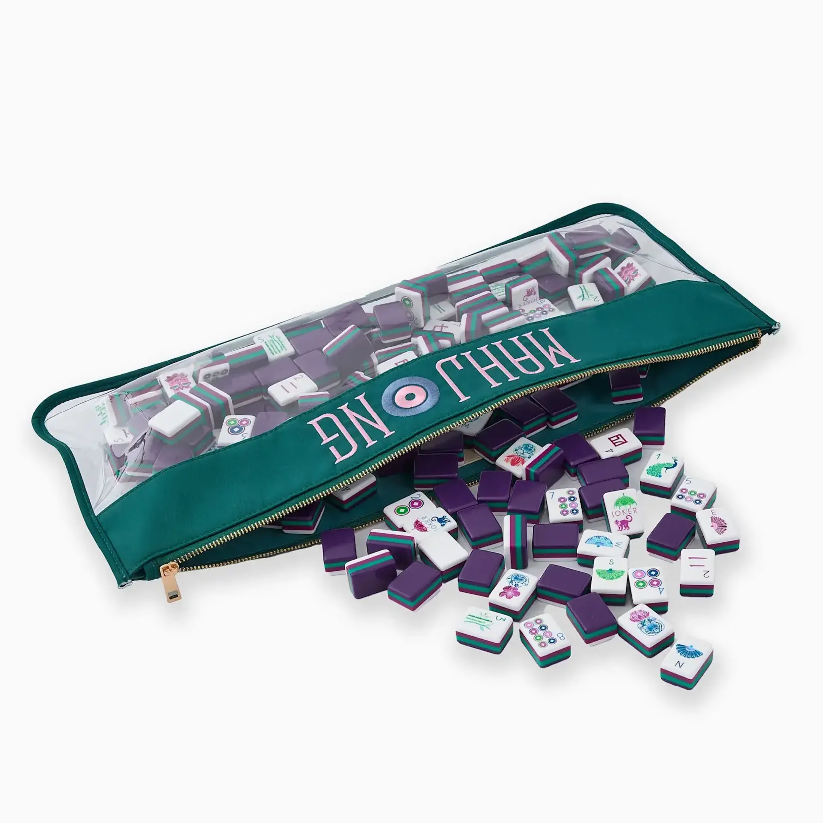 Oh My Mahjong Teal Mahjong Bag