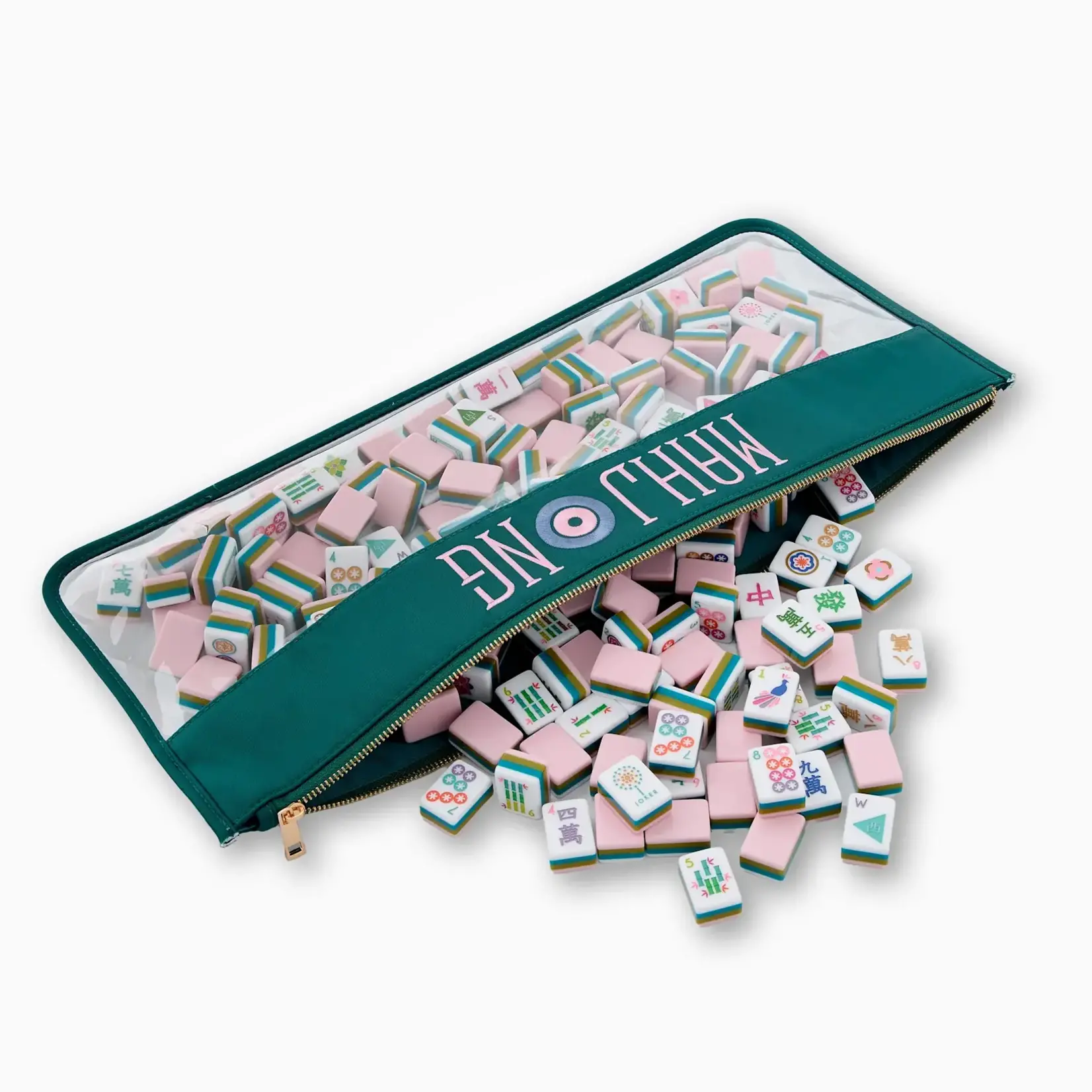Oh My Mahjong Teal Mahjong Bag