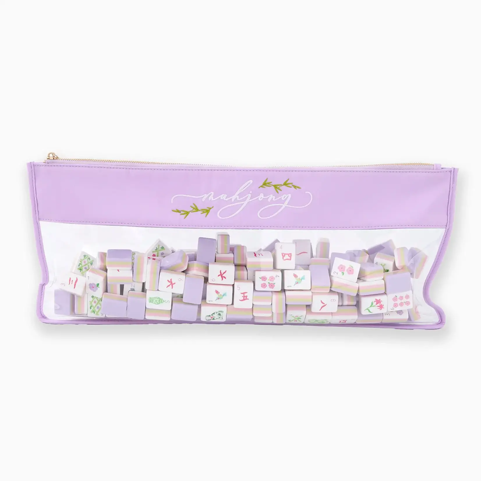 Oh My Mahjong Lilac Script Mahjong Bag