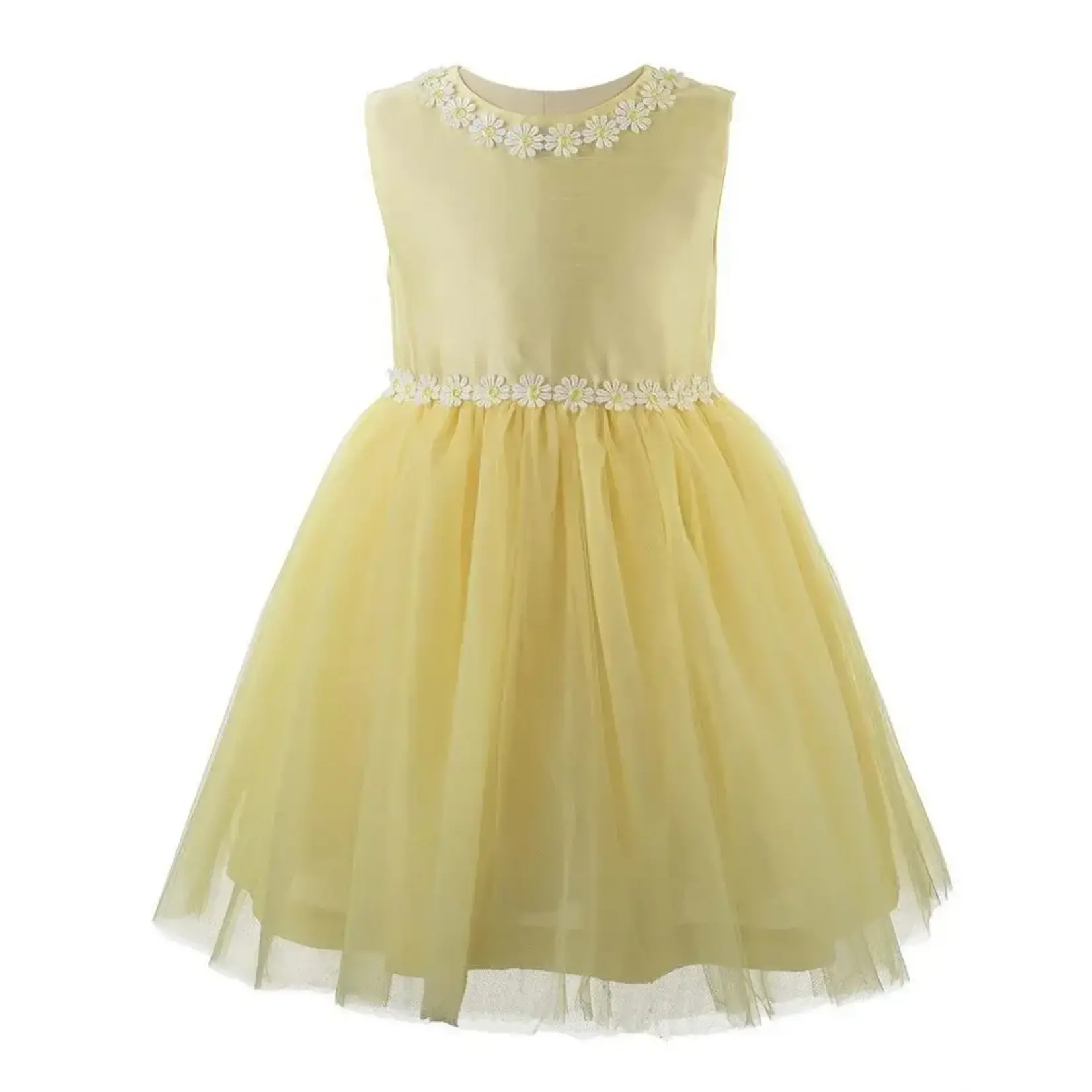 Rachel Riley Yellow Daisy Tulle Dress