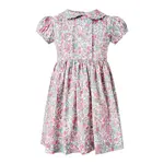 Rachel Riley Pink Leafy Floral Frill Dress
