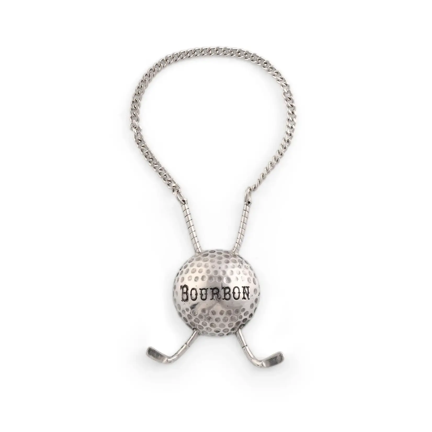 Vagabond House Bourbon Pewter Golf Ball Decanter Tags